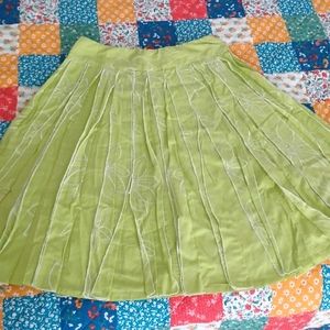 Coldwater Creek Lime green skirt